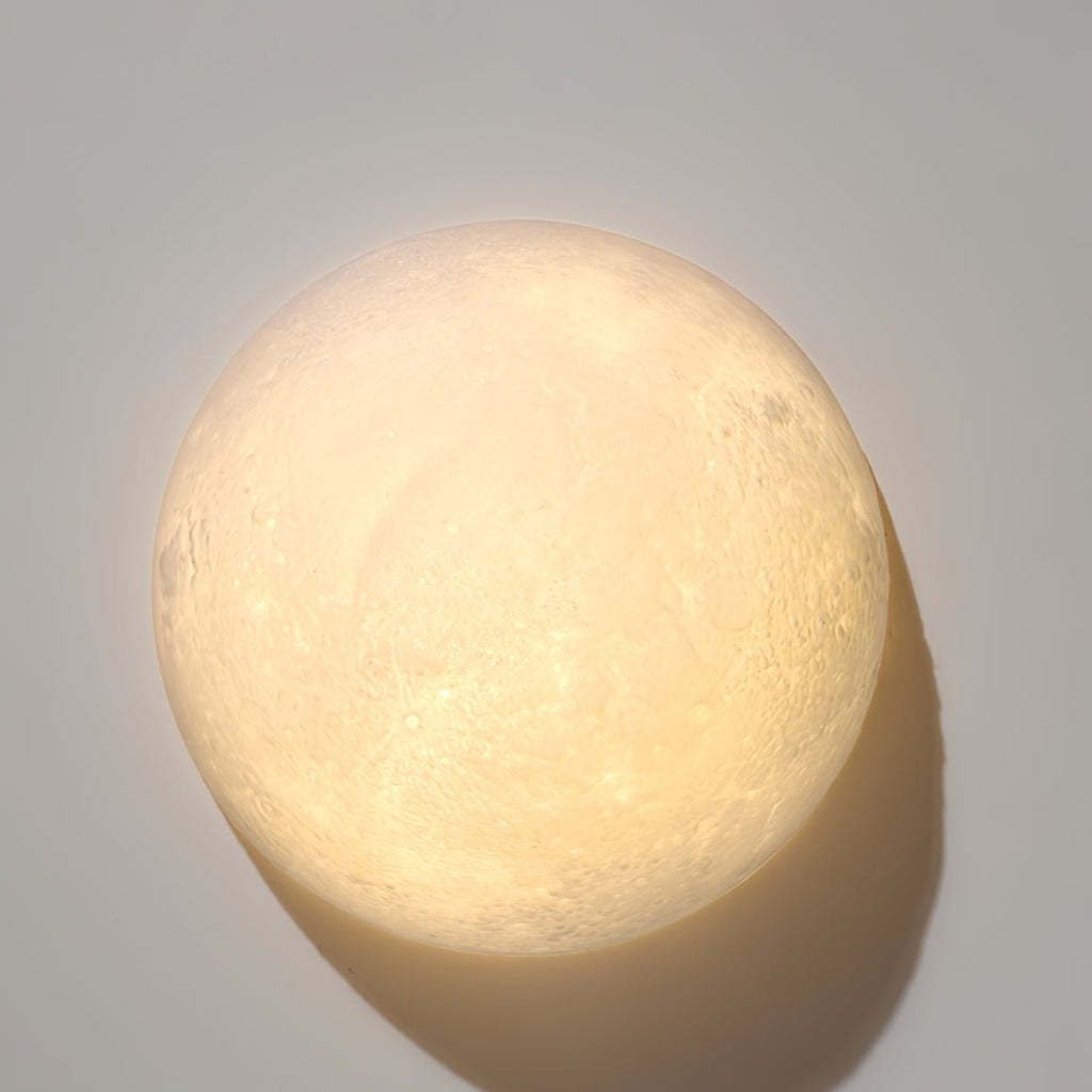 Moon 3D Wall Light - ∅ 5.9″ x H 5.9″ 3D Printing PLA, Hardwired Wall Sconce, detail 30