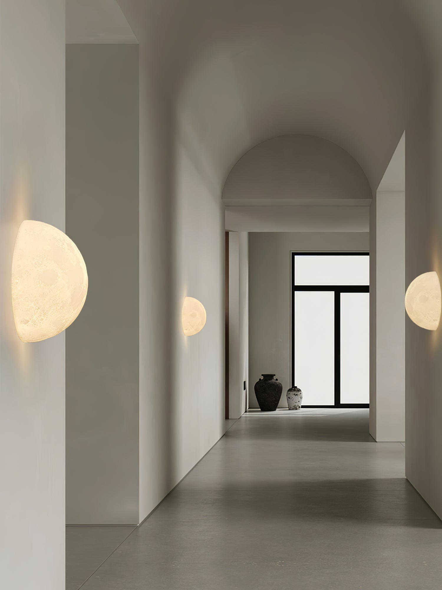 Moon 3D Wall Light - Dia 20cm x H 10cm 3D Printing PLA, Hardwired Wall Sconce, detail 36