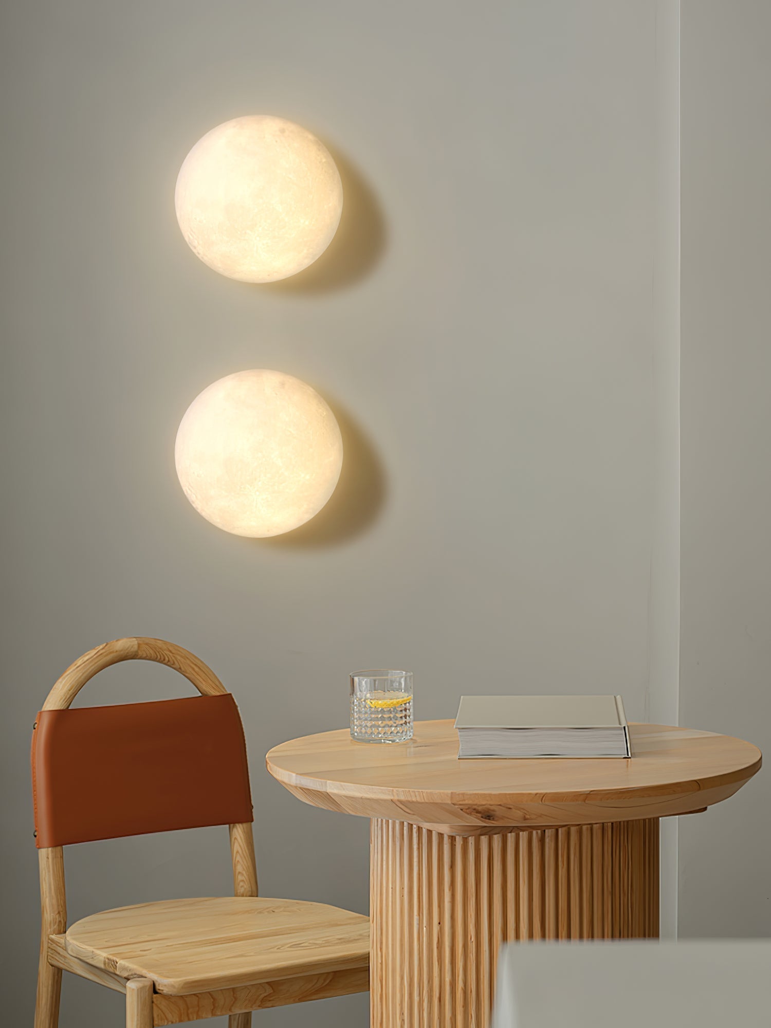 Moon 3D Wall Light - ∅ 5.9″ x H 5.9″ 3D Printing PLA, Hardwired Wall Sconce, detail 38