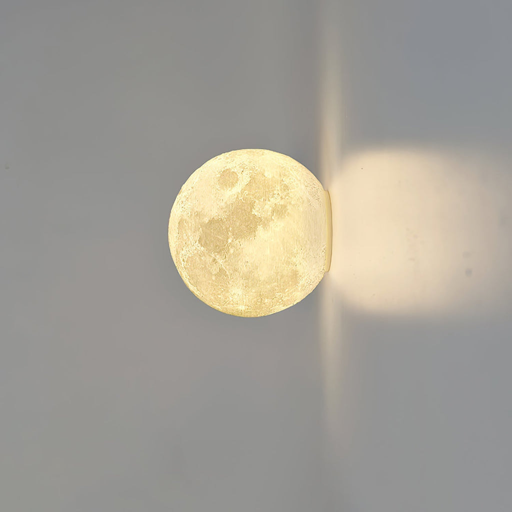Moon 3D Wall Light - ∅ 5.9″ x H 5.9″ 3D Printing PLA, Hardwired Wall Sconce, detail 17