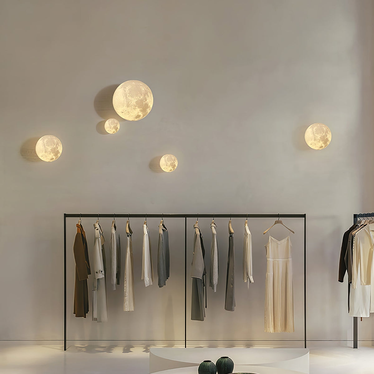 Moon 3D Wall Light - ∅ 5.9″ x H 5.9″ 3D Printing PLA, Hardwired Wall Sconce, detail 19