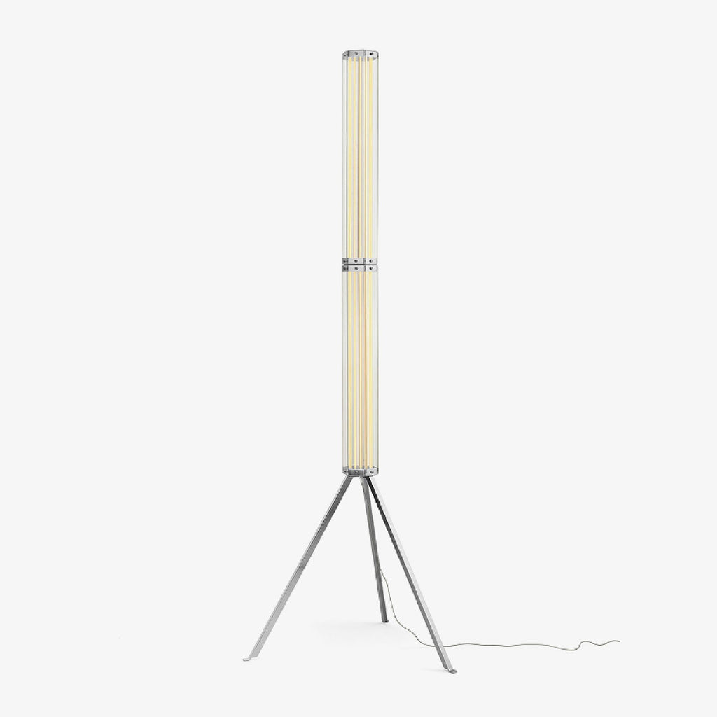 Hexagonal Glass Floor Light, Floor Lamp, Metal, Dia 80 cm x H 220cm