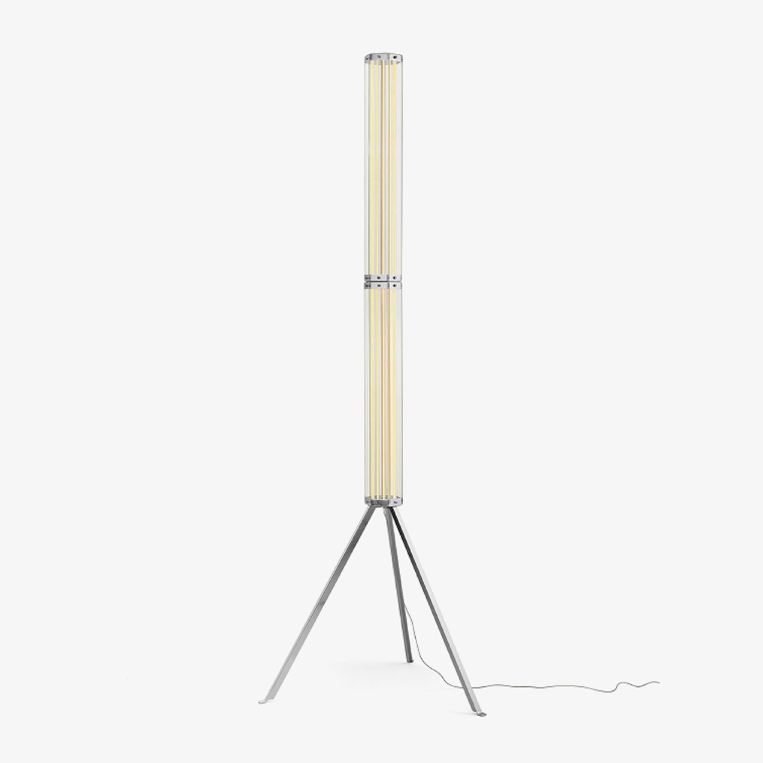 Hexagonal Glass Floor Light, Floor Lamp, Metal, Dia 80 cm x H 220cm