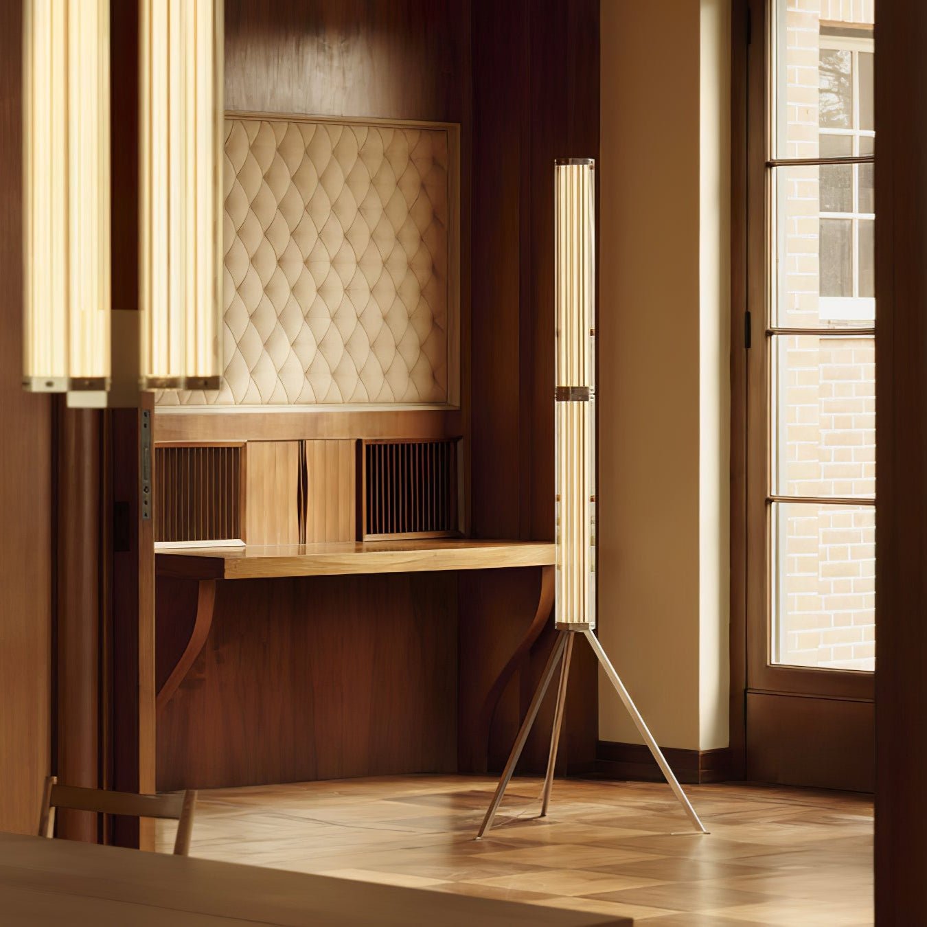 Hexagonal Glass Floor Light, Floor Lamp, detail 2
