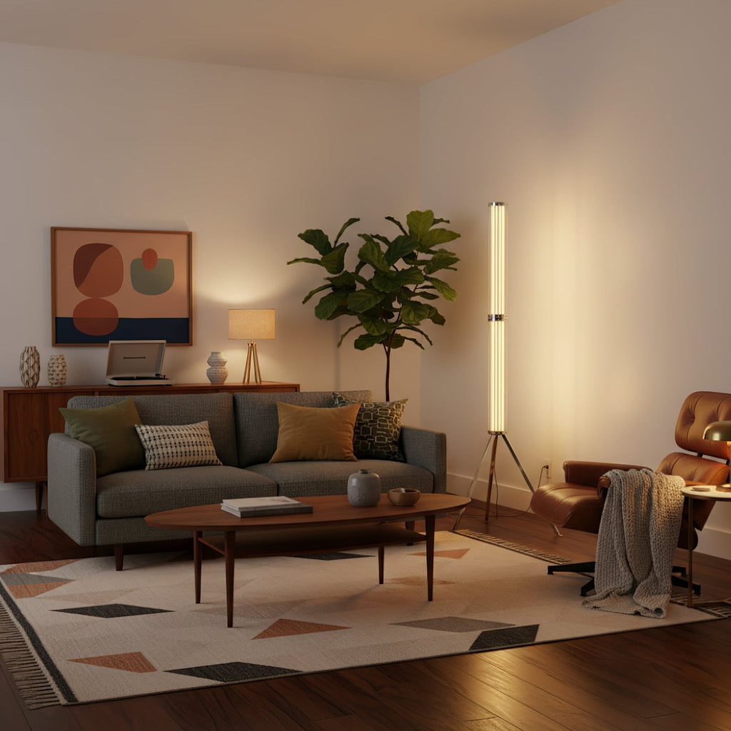 Hexagonal Glass Floor Light, Floor Lamp, detail 6
