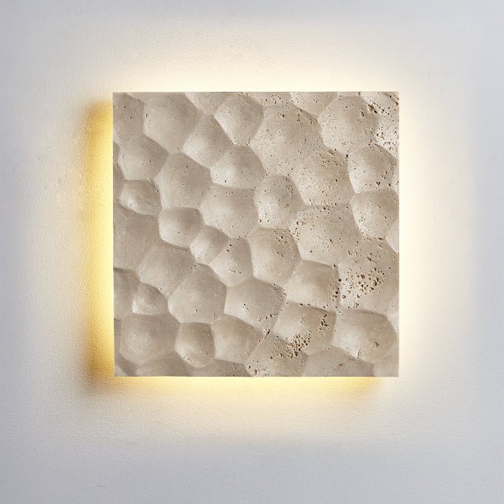 Hive Hexagonal Texture Wall Light, Hardwired Wall Sconce, Metal, Dia 25cm x H 25cm