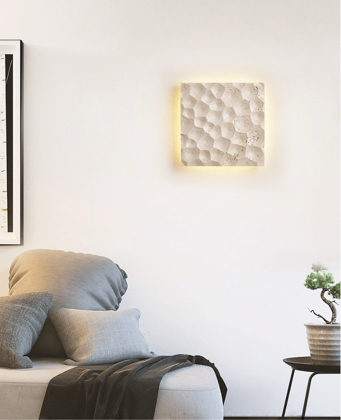 Hive Hexagonal Texture Wall Light, Hardwired Wall Sconce, detail 4