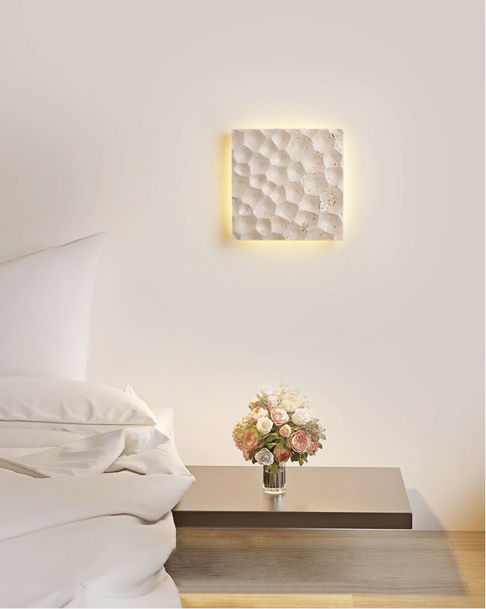 Hive Hexagonal Texture Wall Light, Hardwired Wall Sconce, detail 6