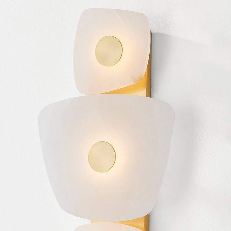 Holmdel Alabaster Wall Light, Hardwired Wall Sconce, detail 8