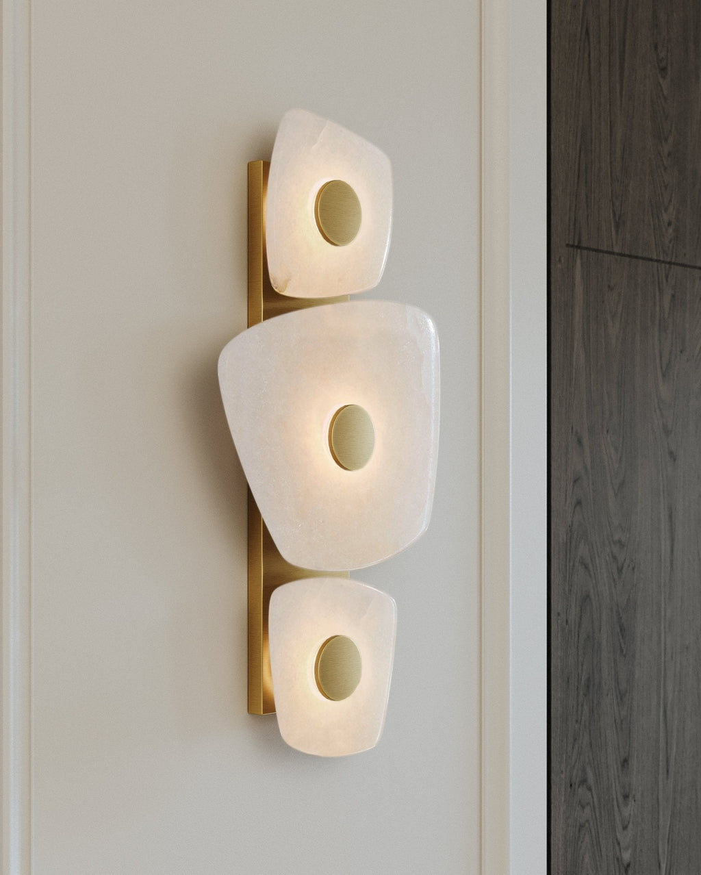 Holmdel Alabaster Wall Light, Hardwired Wall Sconce, detail 5