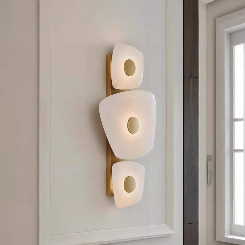Holmdel Alabaster Wall Light, Hardwired Wall Sconce, detail 3