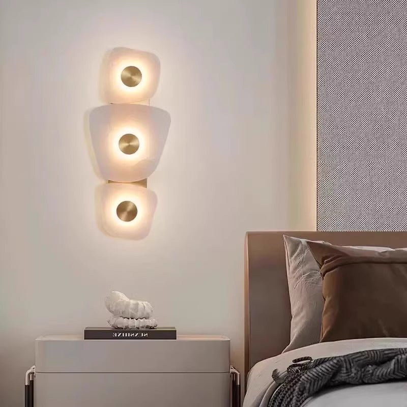 Holmdel Alabaster Wall Light, Hardwired Wall Sconce, detail 4