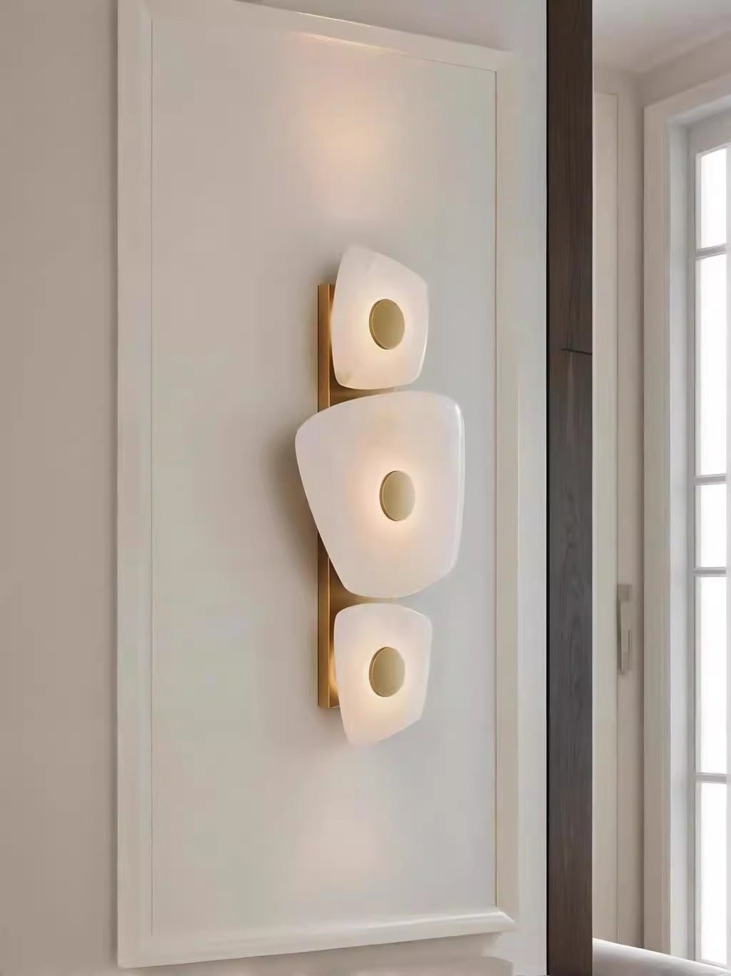 Holmdel Alabaster Wall Light, Hardwired Wall Sconce, detail 12