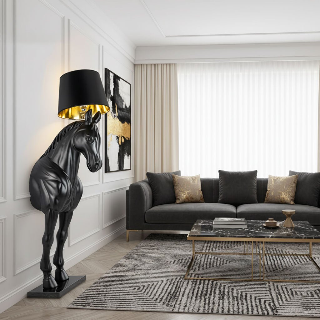 Horse Statue Floor Light, Floor Lamp, detail 4