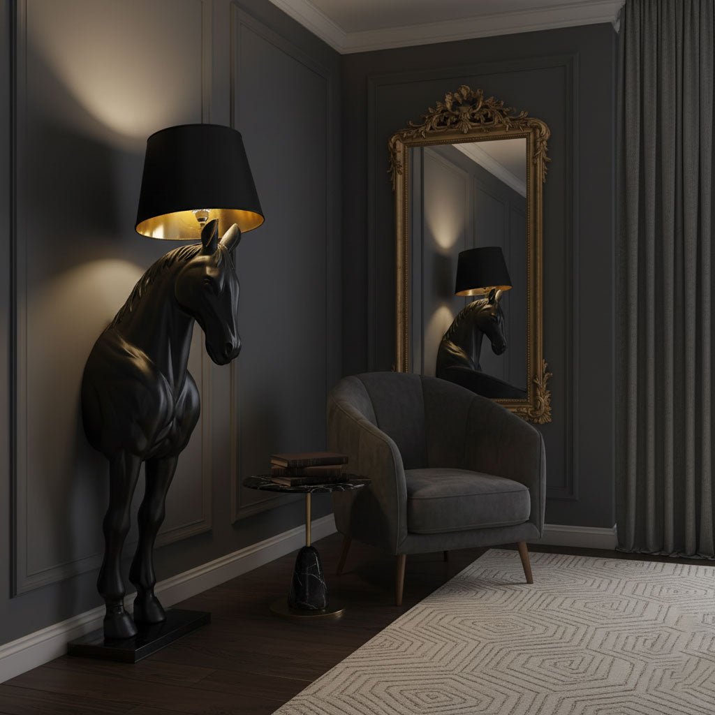 Horse Statue Floor Light, Floor Lamp, detail 3