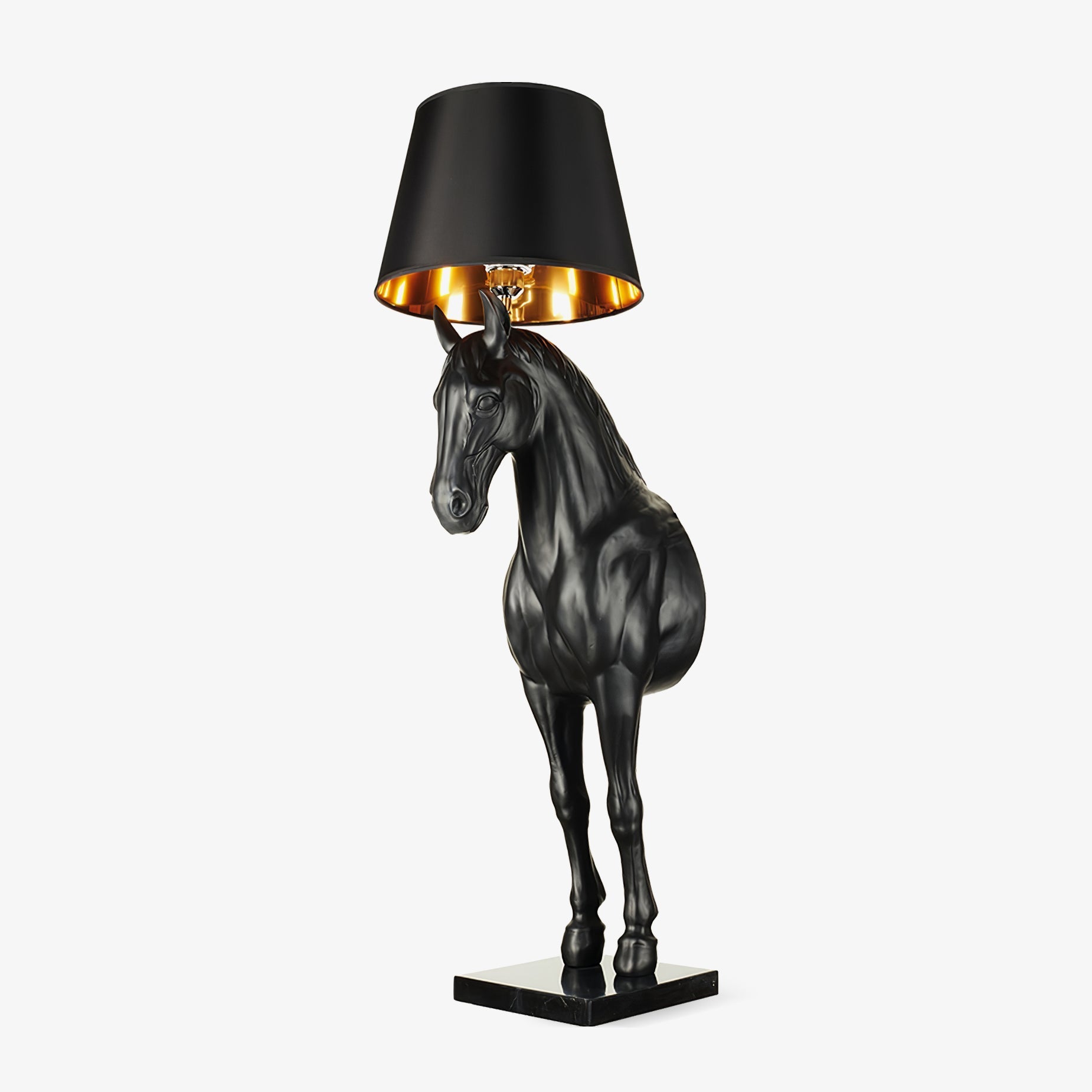 Horse Statue Floor Light, Floor Lamp, Metal, L 48cm x W 65cm x H 190cm