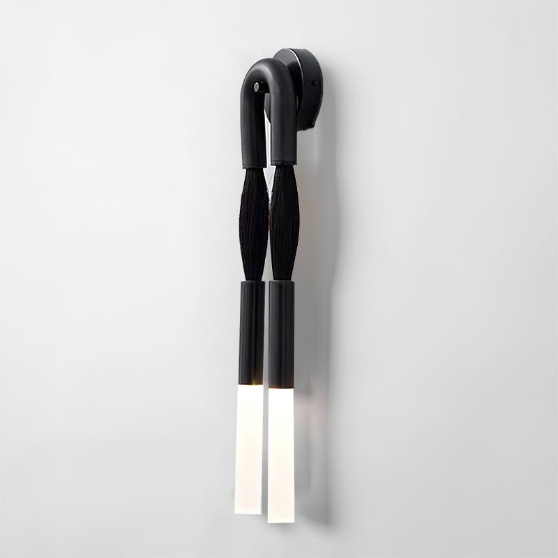 Horsehair Wall Light - Dia 18cm x H 67cm Iron, Hardwired Wall Sconce, detail 22