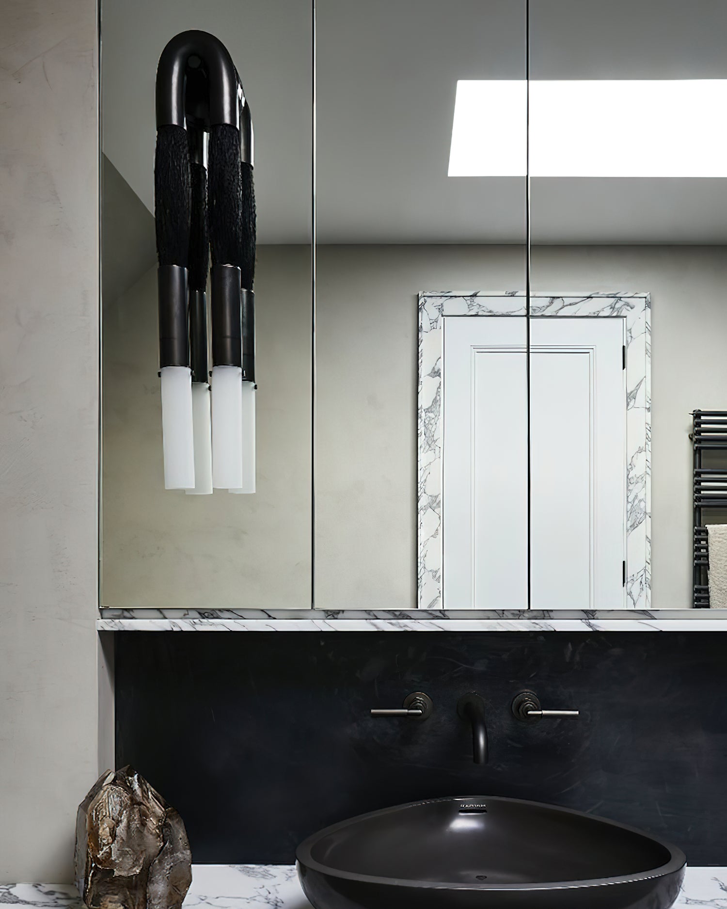 Horsehair Wall Light - Dia 18cm x H 67cm Iron, Hardwired Wall Sconce, detail 8