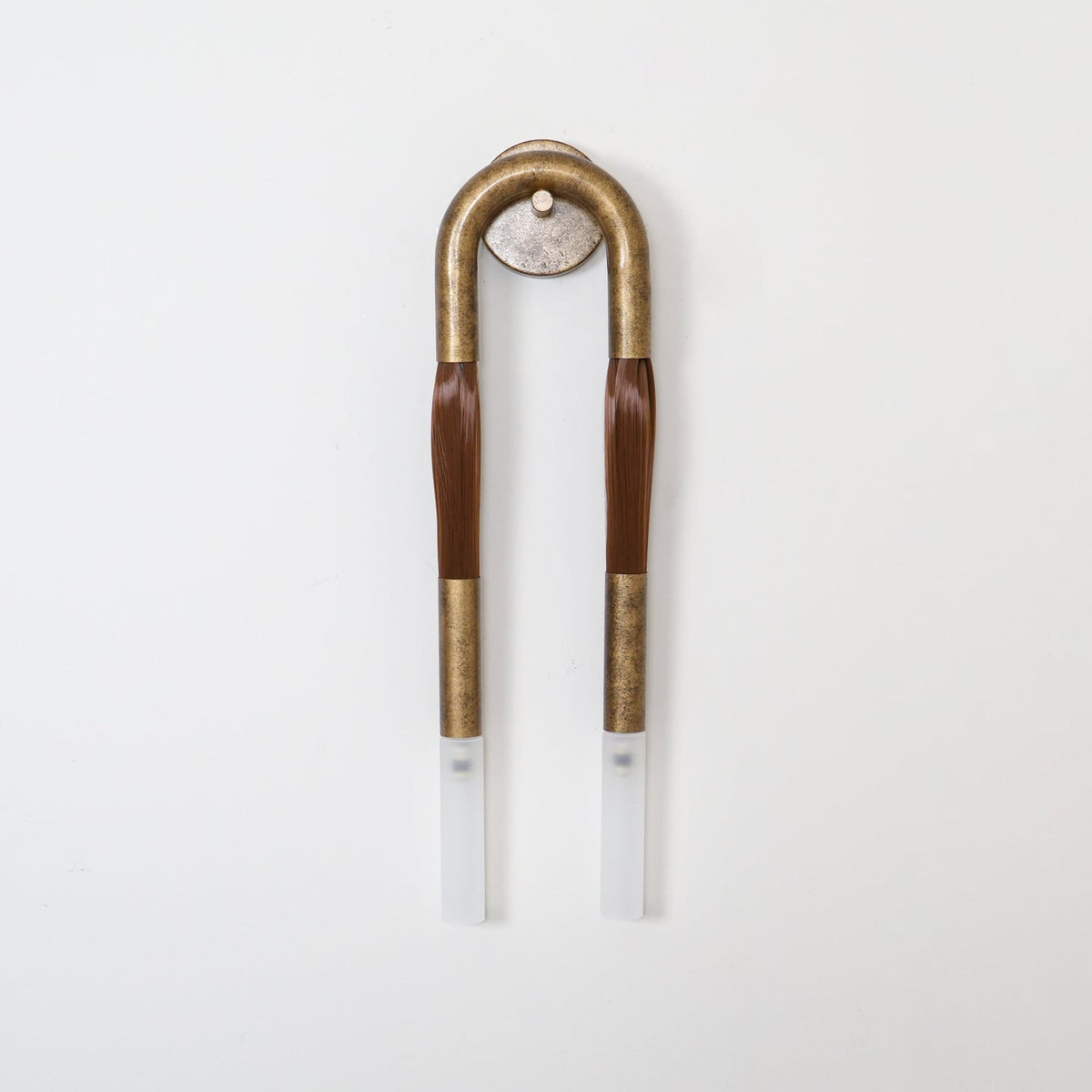 Horsehair Wall Light - Dia 18cm x H 67cm Iron, Hardwired Wall Sconce, detail 13