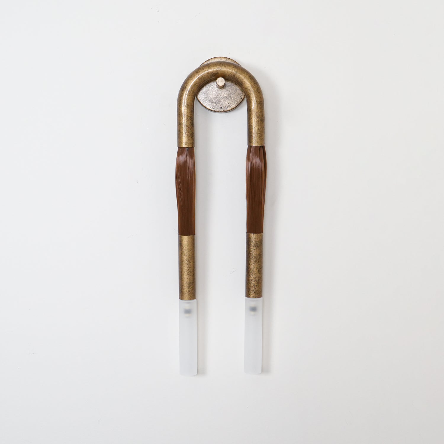 Horsehair Wall Light - Dia 18cm x H 67cm Iron, Hardwired Wall Sconce, detail 13