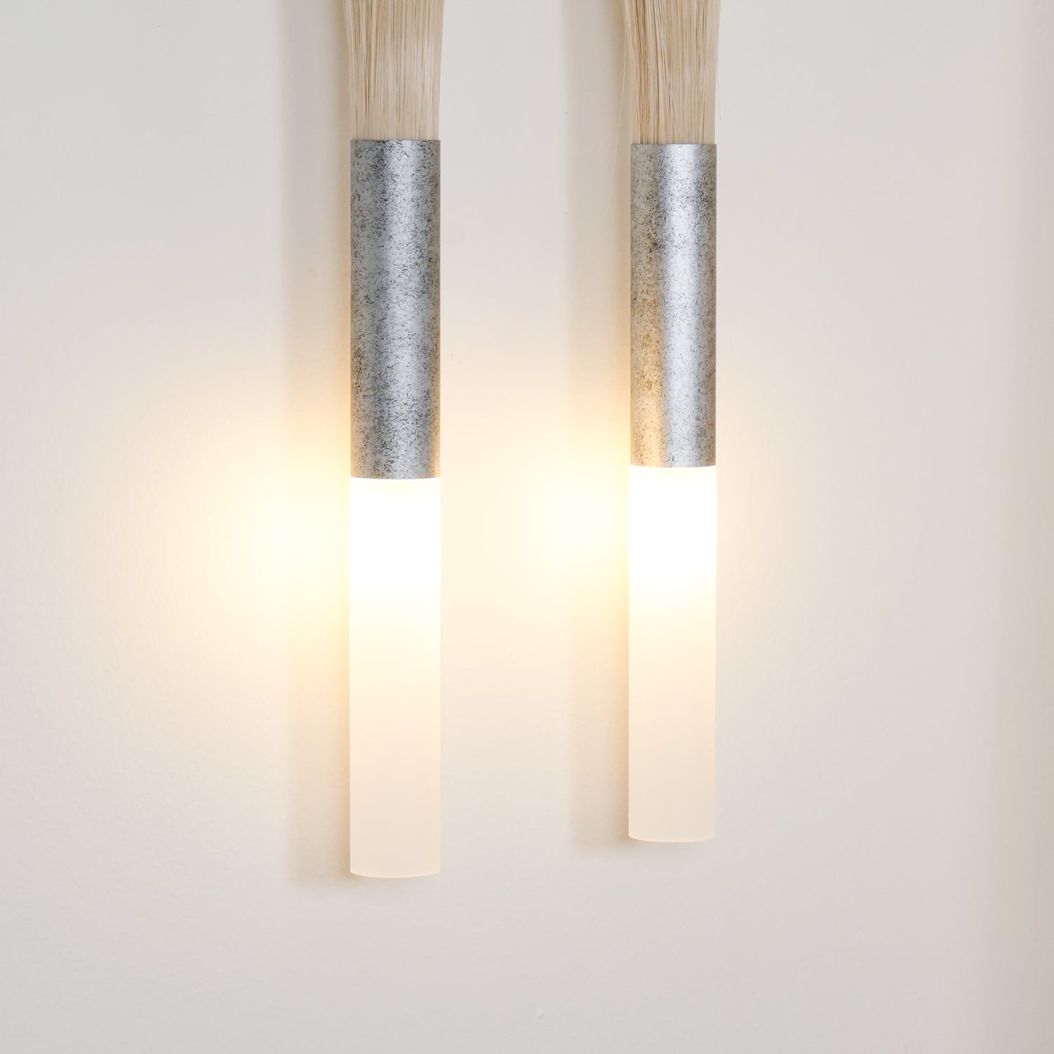 Horsehair Wall Light - Dia 18cm x H 67cm Iron, Hardwired Wall Sconce, detail 17
