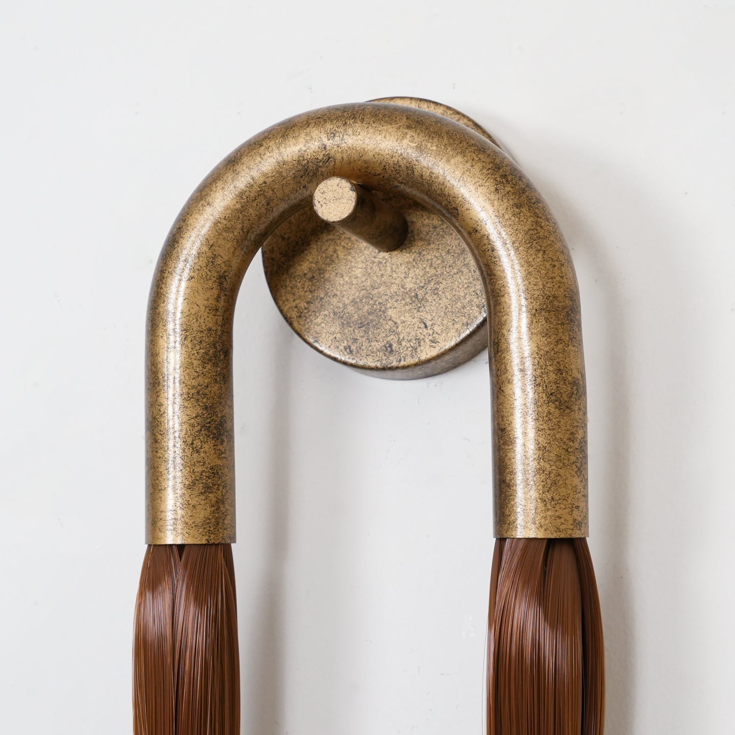 Horsehair Wall Light - Dia 18cm x H 67cm Iron, Hardwired Wall Sconce, detail 16