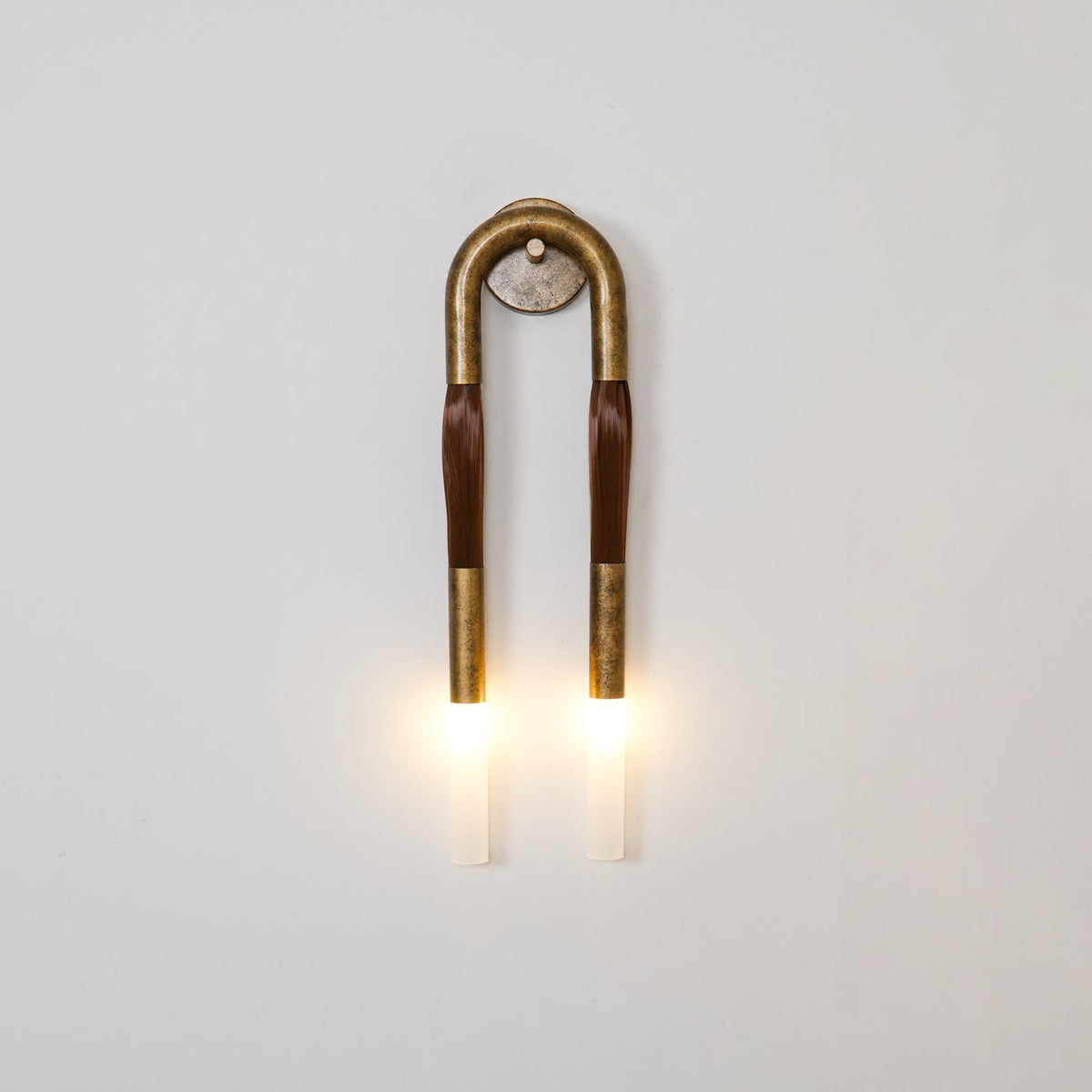 Horsehair Wall Light - Dia 18cm x H 67cm Iron, Hardwired Wall Sconce, detail 5