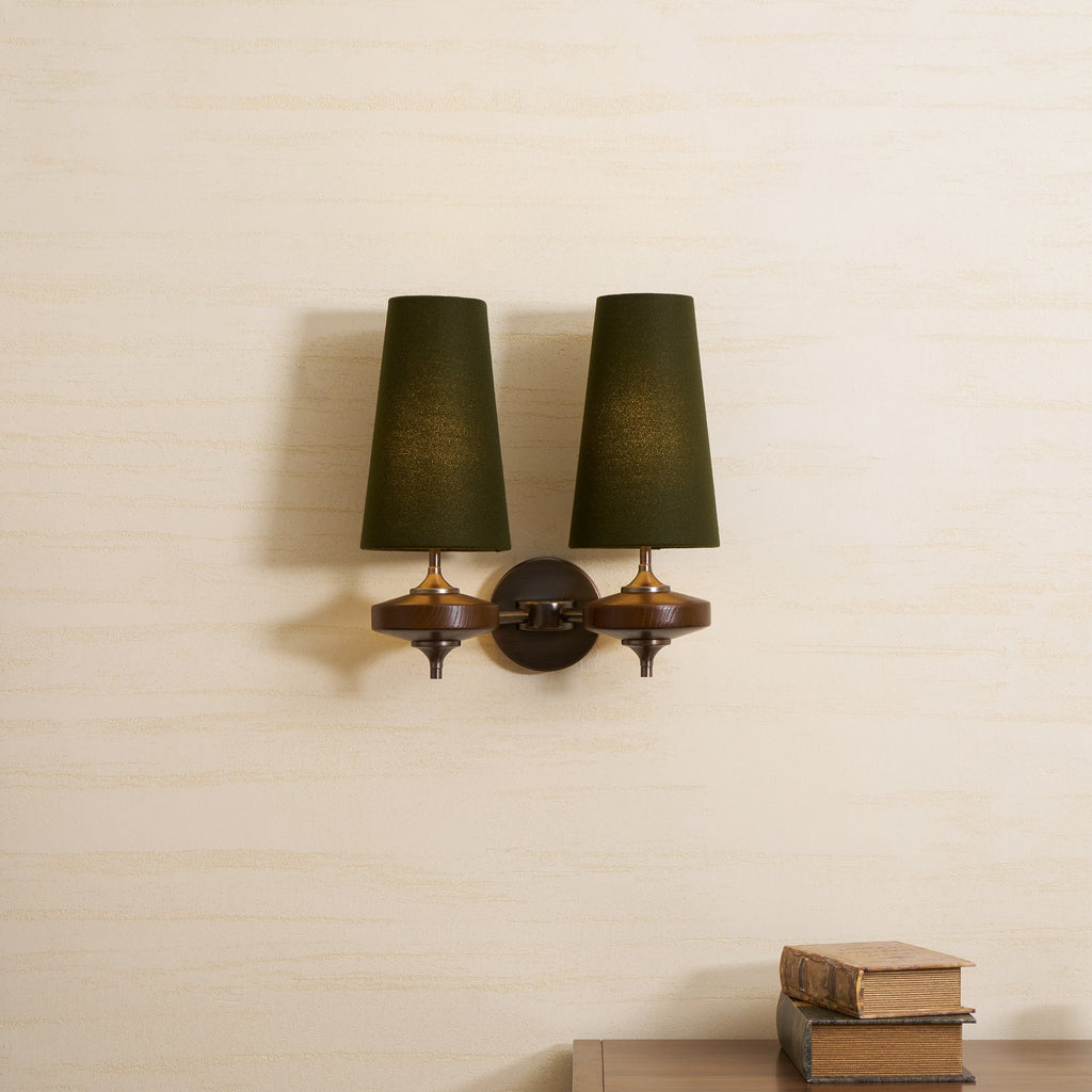 Orlan Twin Shade Wall Light, Hardwired Wall Sconce, detail 3