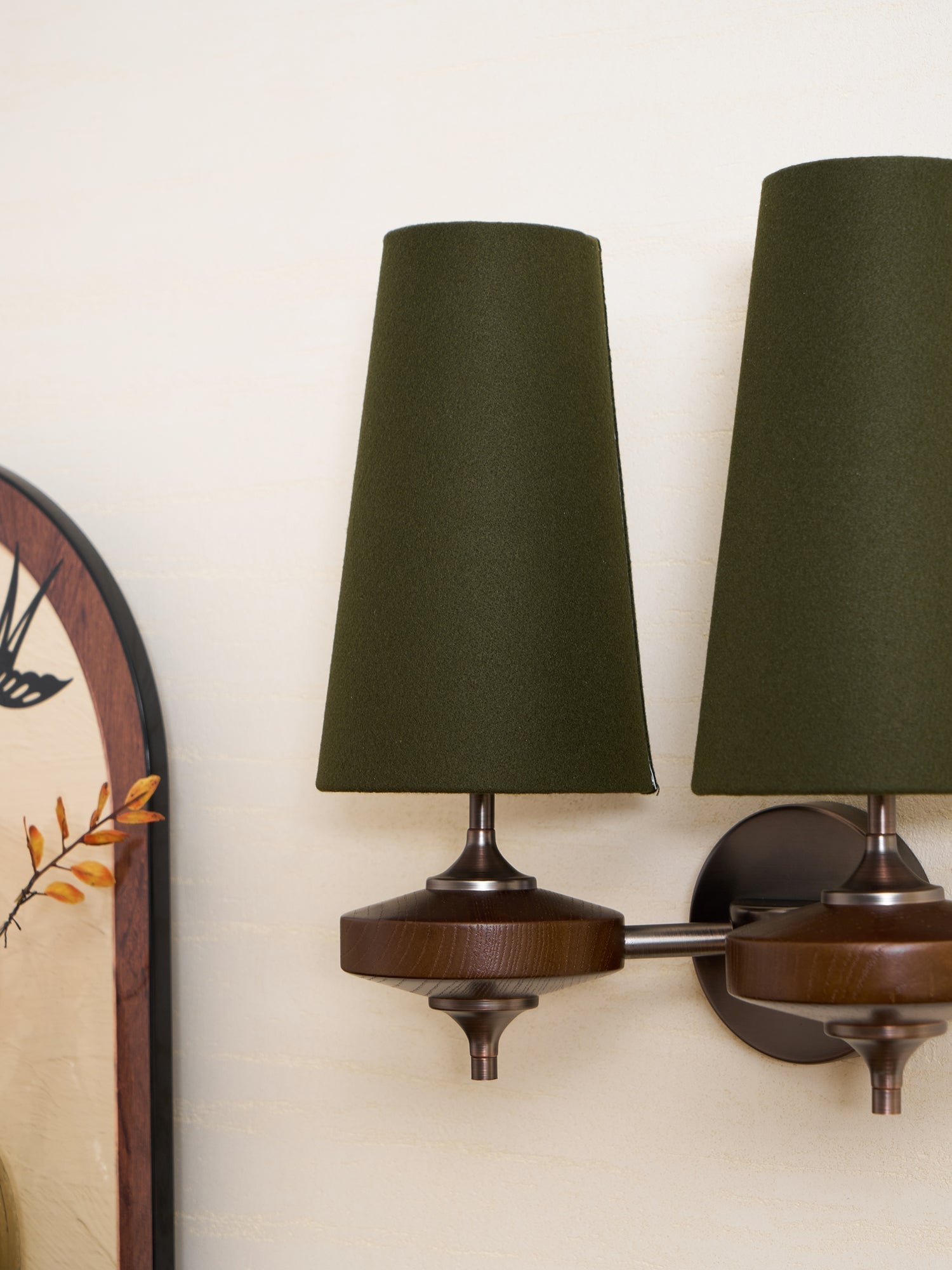 Orlan Twin Shade Wall Light, Hardwired Wall Sconce, detail 29
