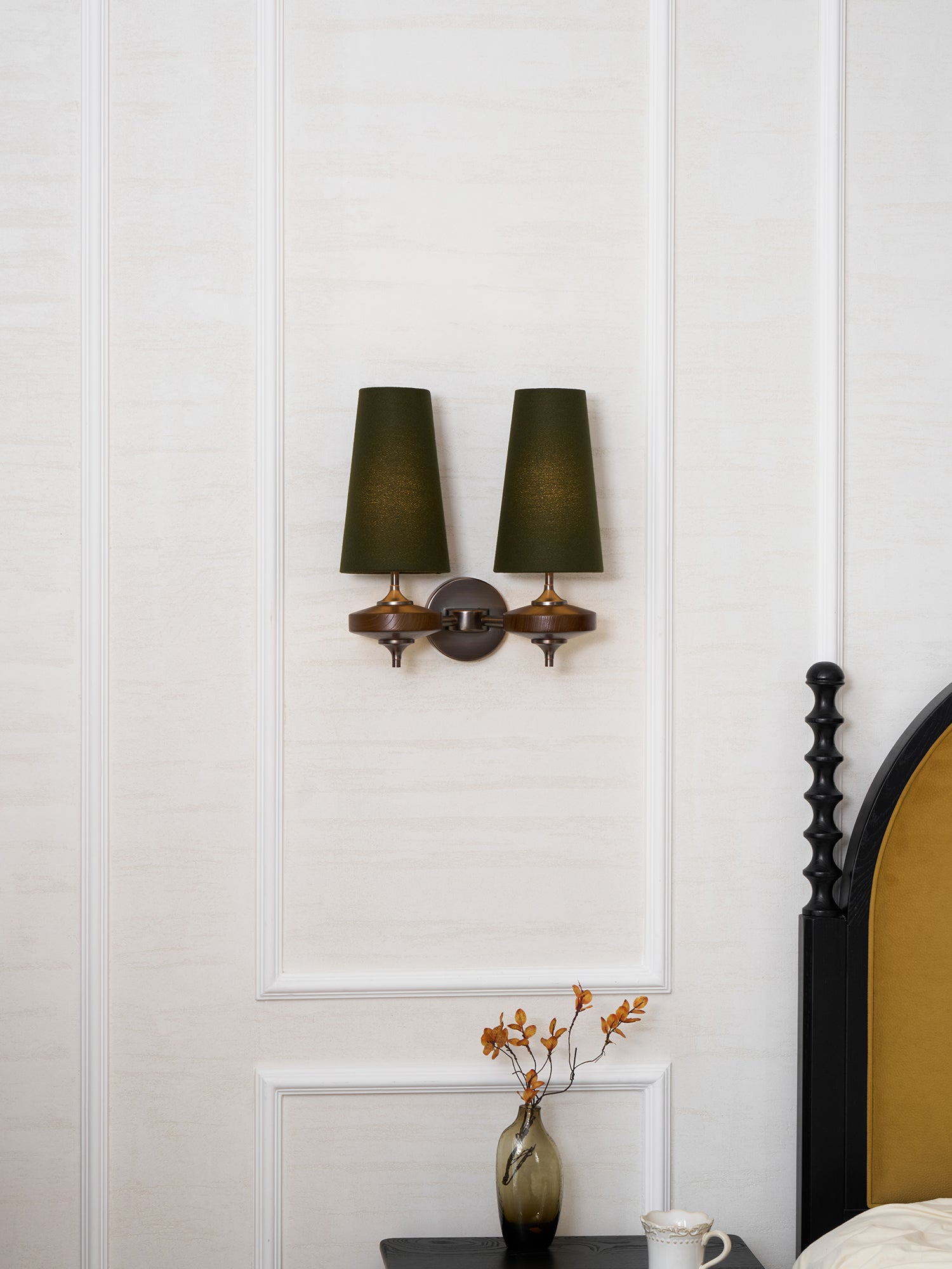 Orlan Twin Shade Wall Light, Hardwired Wall Sconce, detail 36