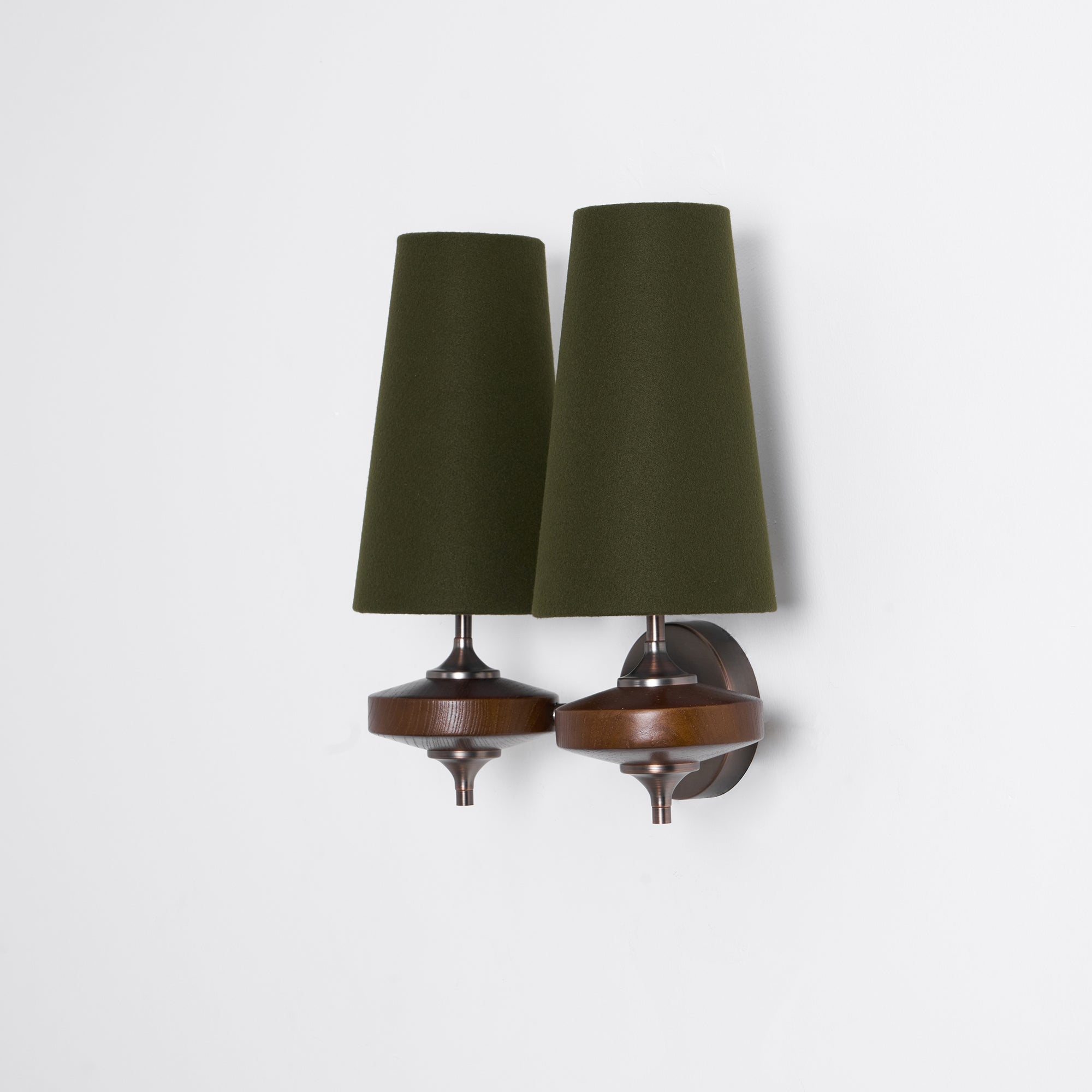 Orlan Twin Shade Wall Light, Hardwired Wall Sconce, detail 38