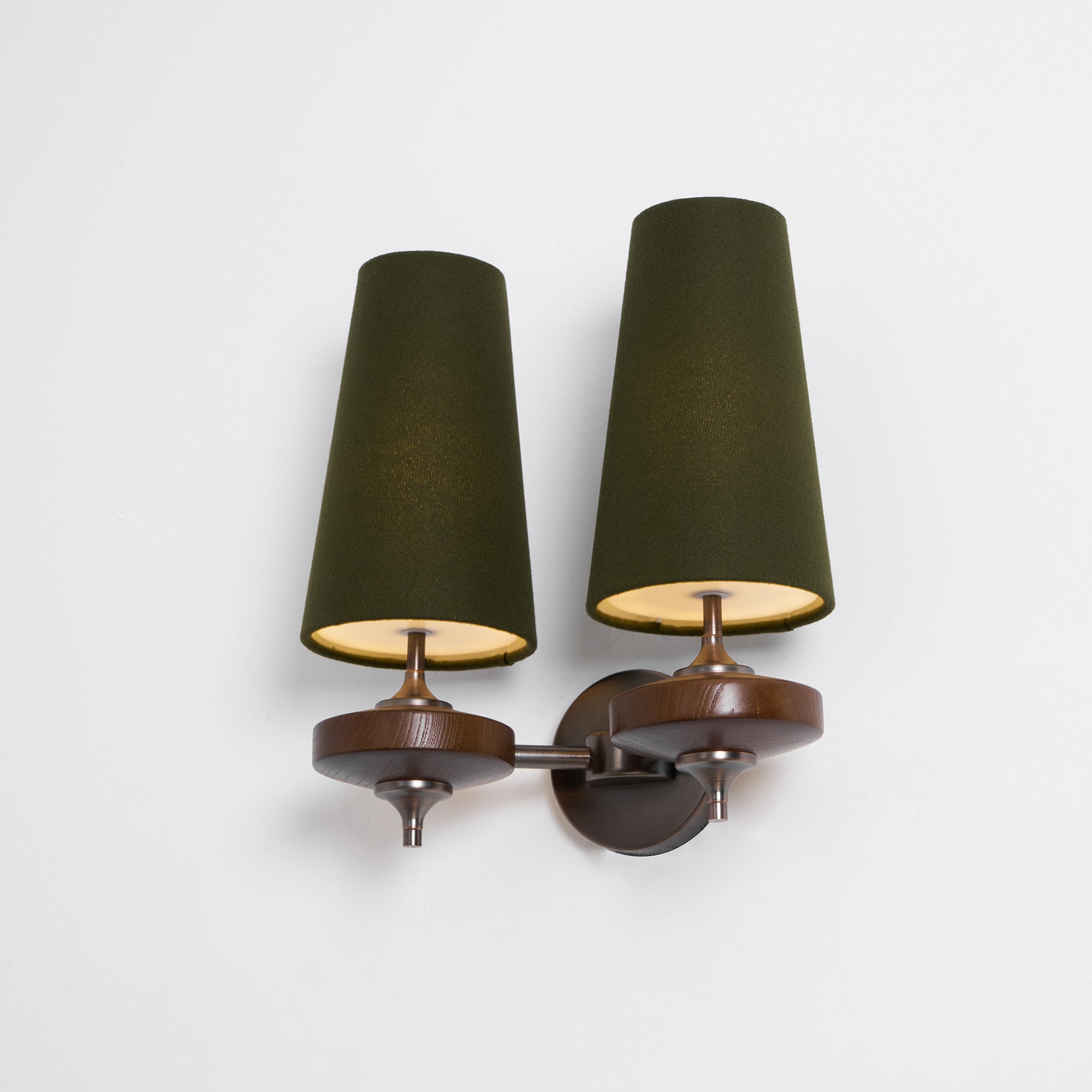 Orlan Twin Shade Wall Light, Hardwired Wall Sconce, detail 39
