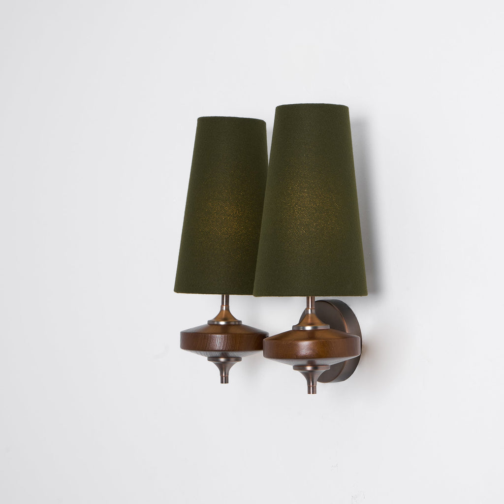 Orlan Twin Shade Wall Light, Hardwired Wall Sconce, detail 40