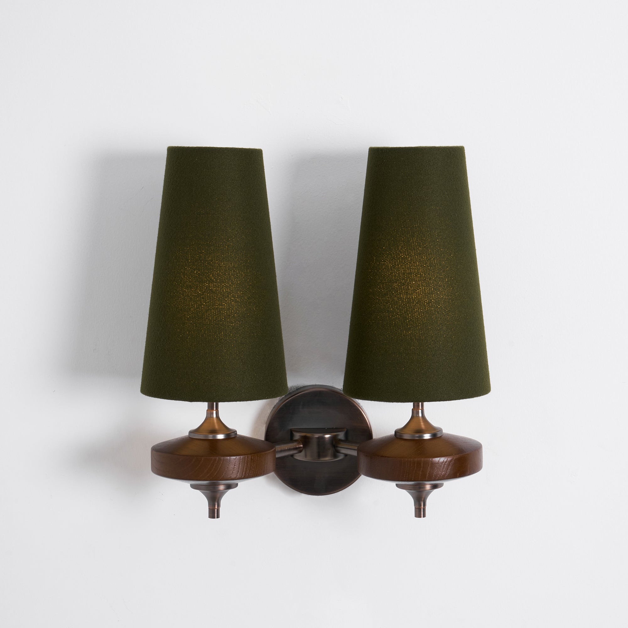 Orlan Twin Shade Wall Light, Hardwired Wall Sconce, detail 41