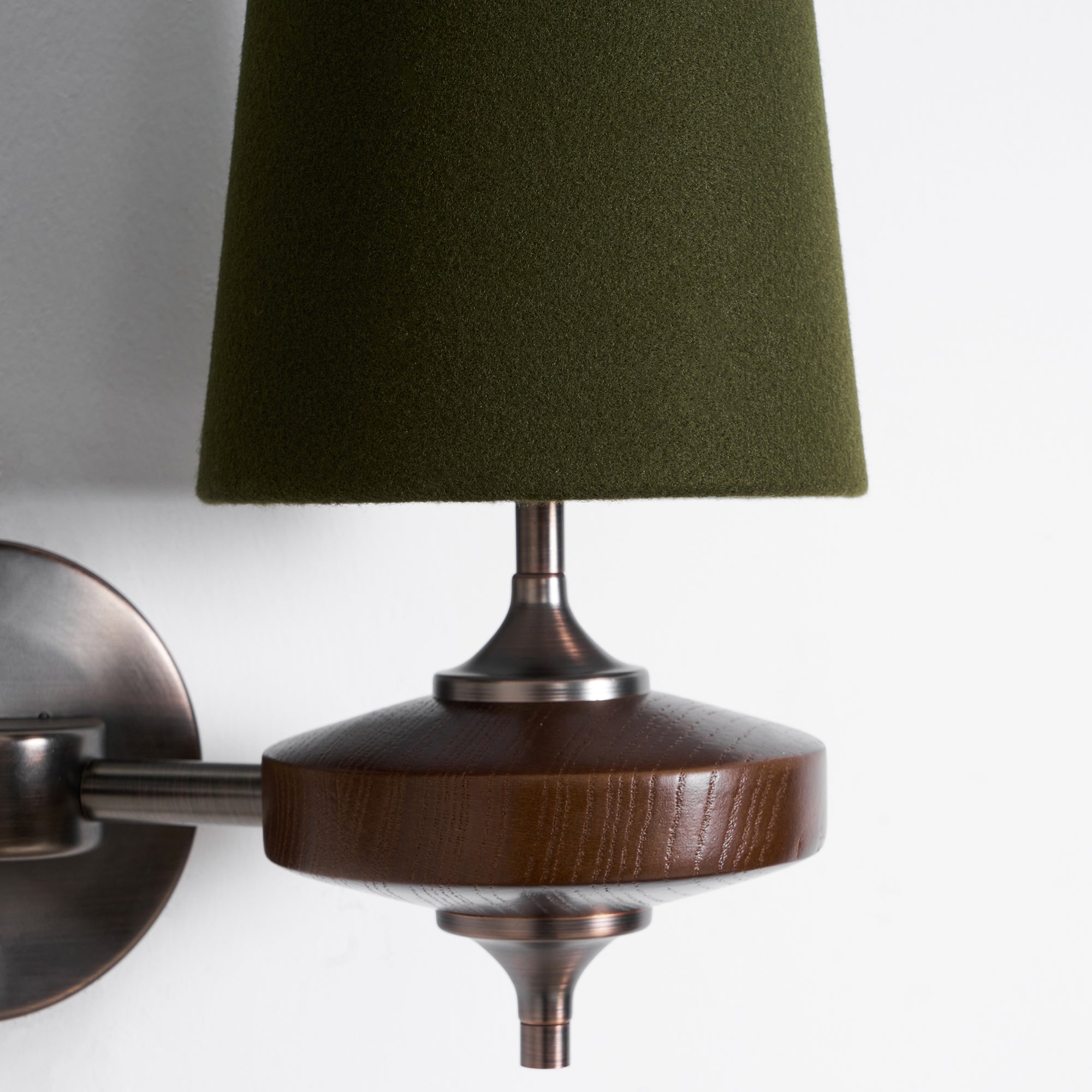 Orlan Twin Shade Wall Light, Hardwired Wall Sconce, detail 28