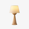 Hourglass Wood Table Light, Bedside Table Lamp, Cloth, ∅ 16.1″ x H 29.1″