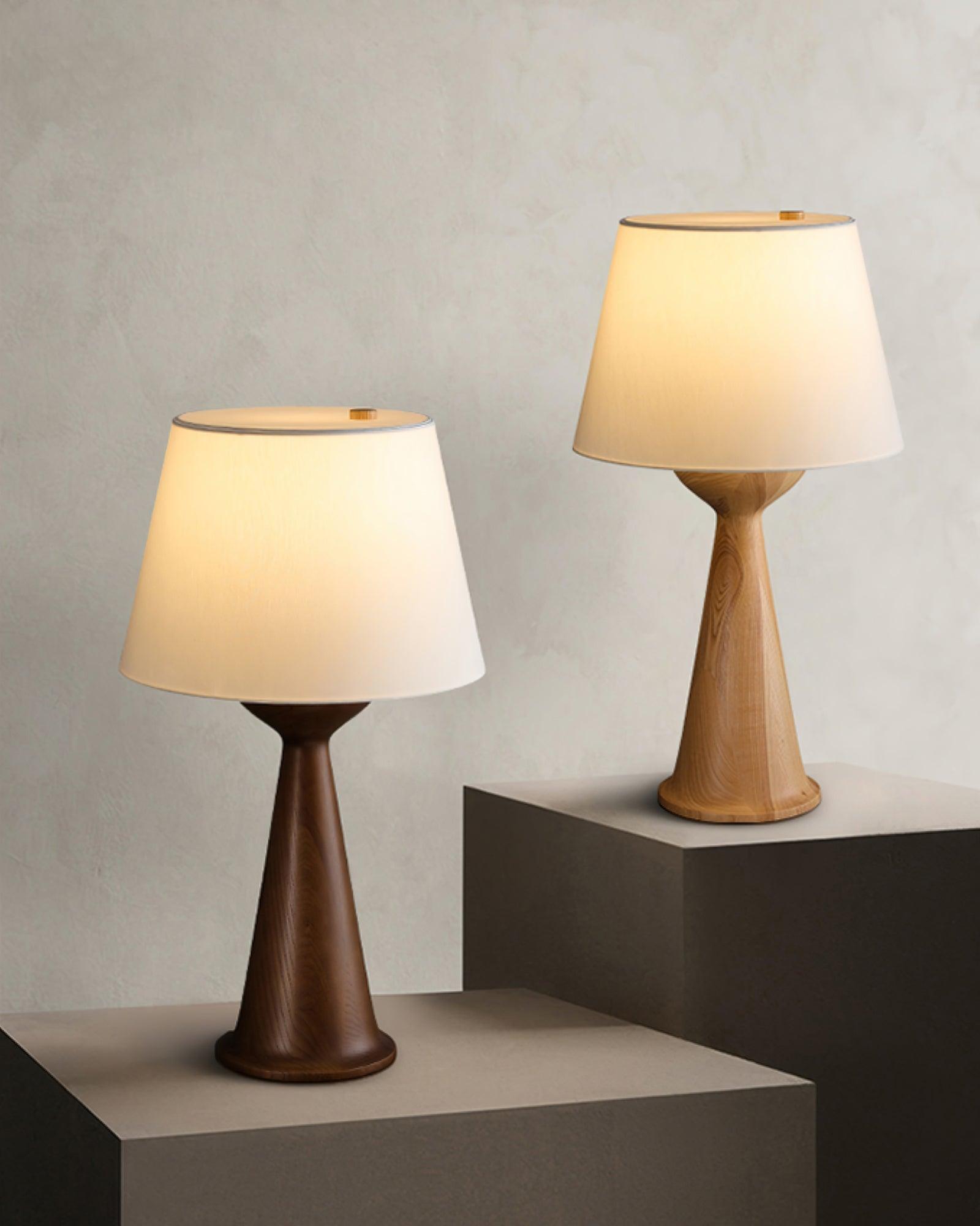 Hourglass Wood Table Light, Bedside Table Lamp, detail 3