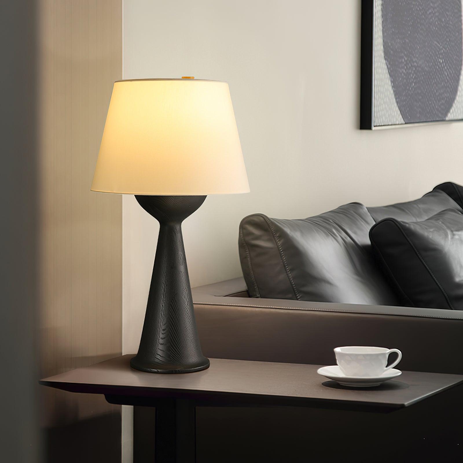 Hourglass Wood Table Light, Bedside Table Lamp, detail 4