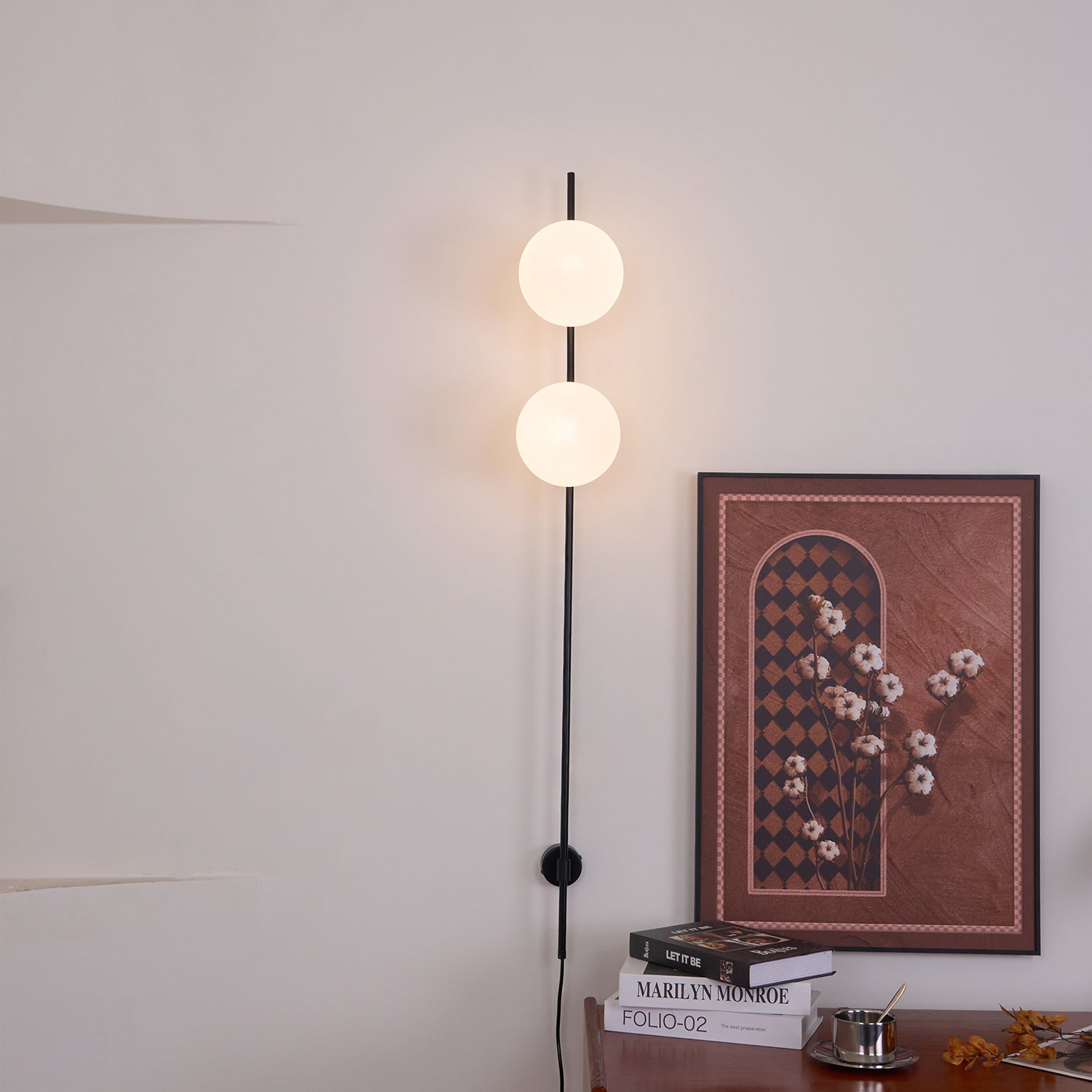 Houseof Plug-In Wall Light - Dia 15cm x H 115cm Metal, Plug-In Wall Sconce, detail 45