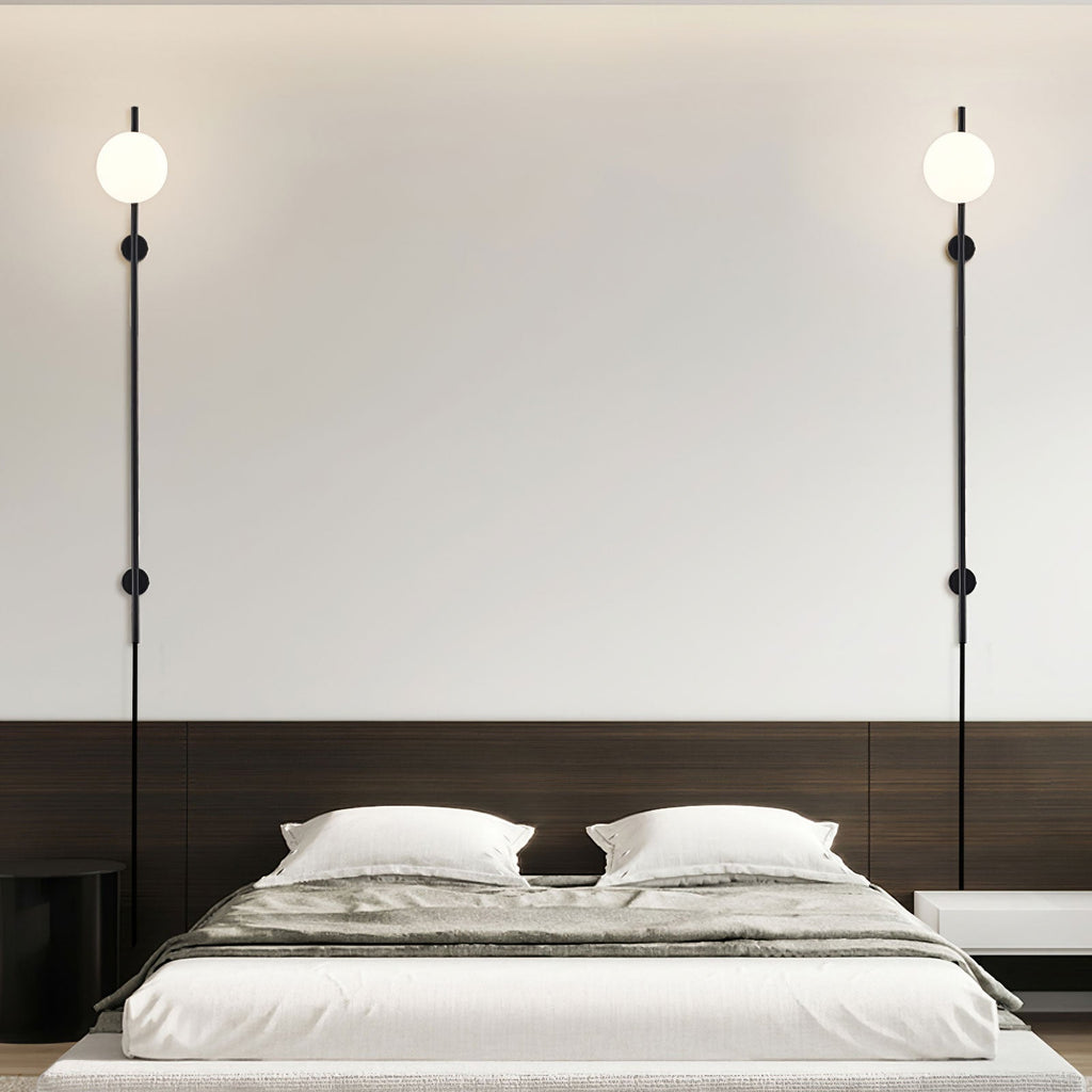 Houseof Plug-In Wall Light - Dia 15cm x H 115cm Metal, Plug-In Wall Sconce, detail 2