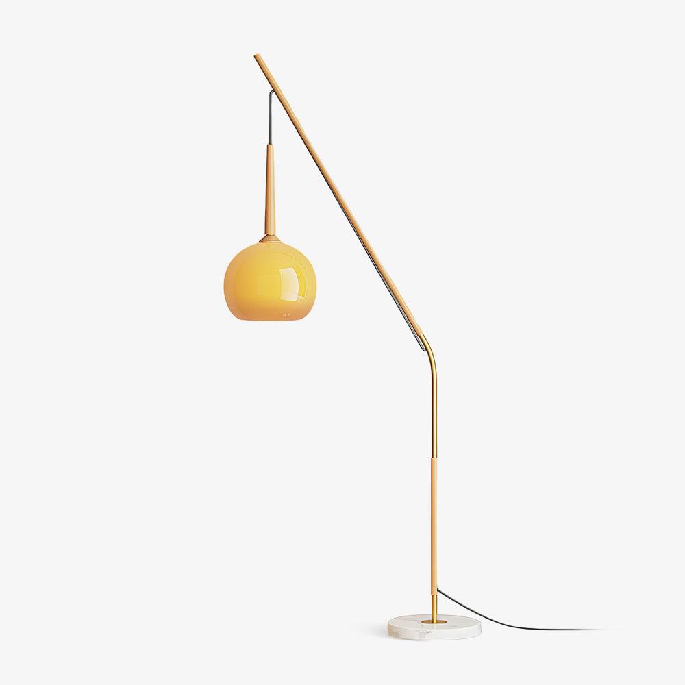 Hulusi Suspended Floor Light, Floor Lamp, Metal, L 29.5″ x H 66.1″