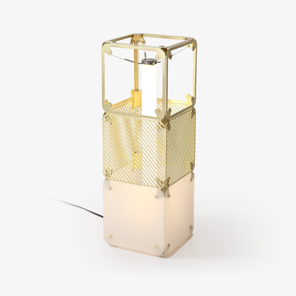 Hyperqube Floor Light, Floor Lamp, Stainless steel, L 23.5 cm x W 23.5cm x H 68.5
