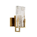 Ice Crystal Wall Light, Hardwired Wall Sconce, Metal, Dia 14.5cm x H 29cm