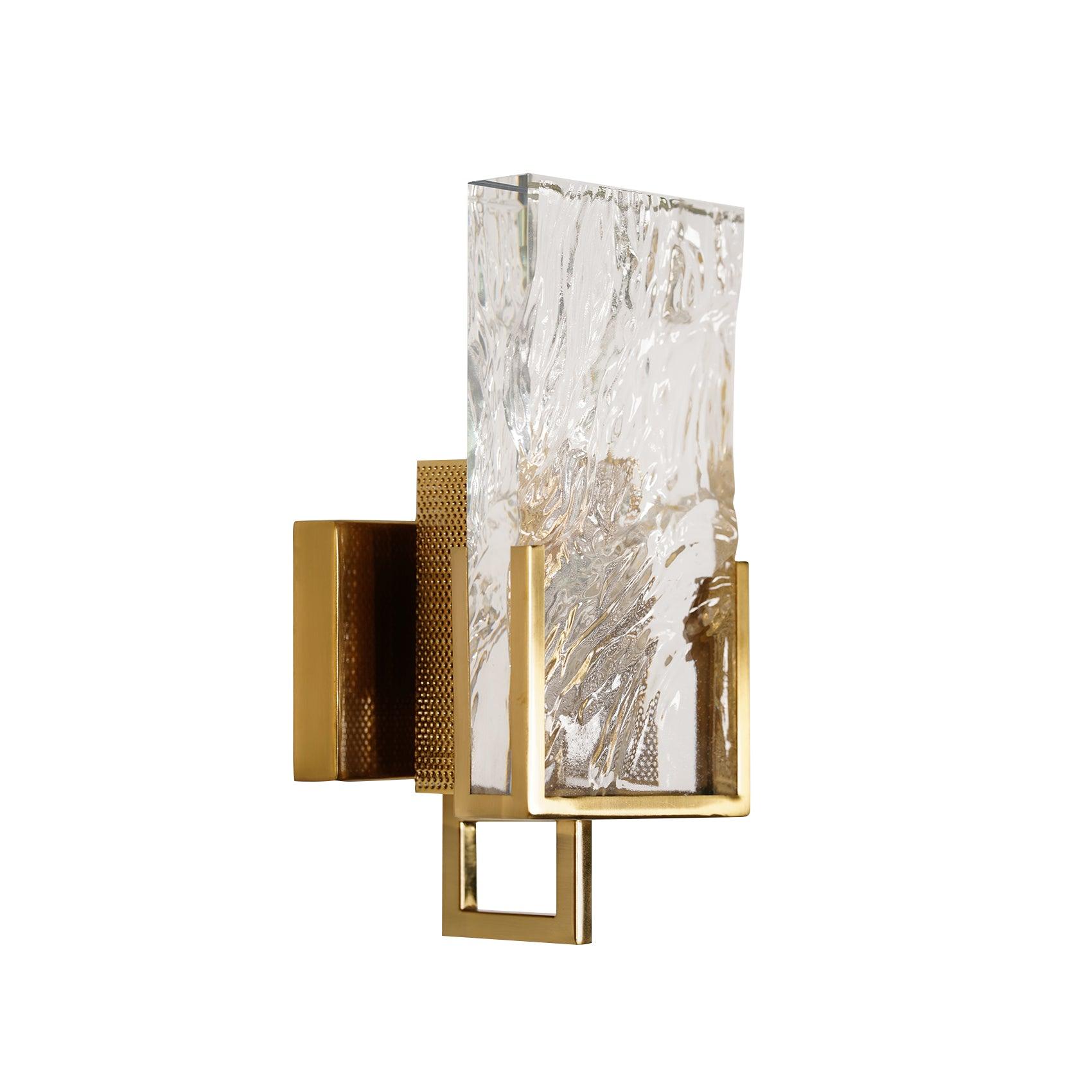 Ice Crystal Wall Light, Hardwired Wall Sconce, Metal, Dia 14.5cm x H 29cm