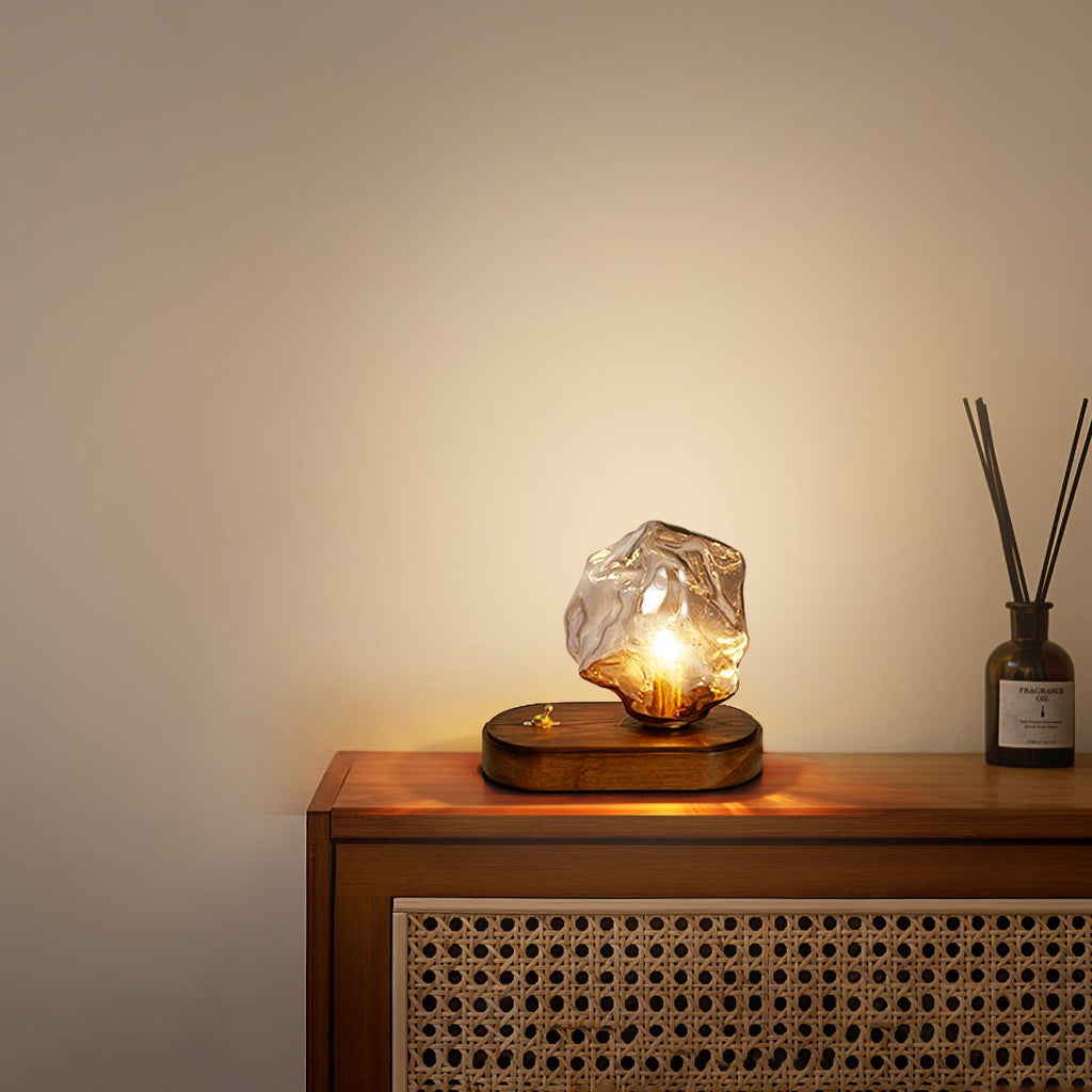 Ice Stone Glass Table Light, Bedside Table Lamp, detail 6