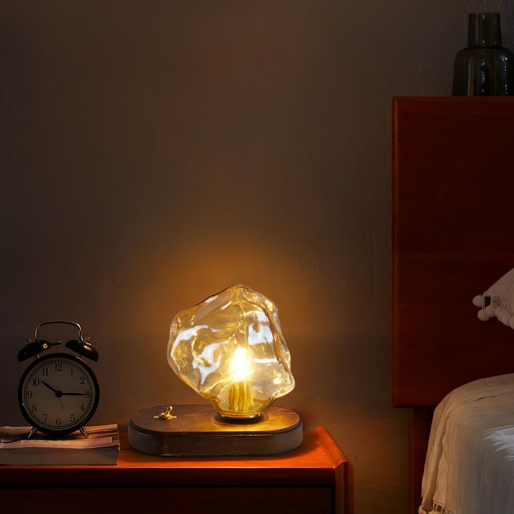 Ice Stone Glass Table Light, Bedside Table Lamp, detail 5