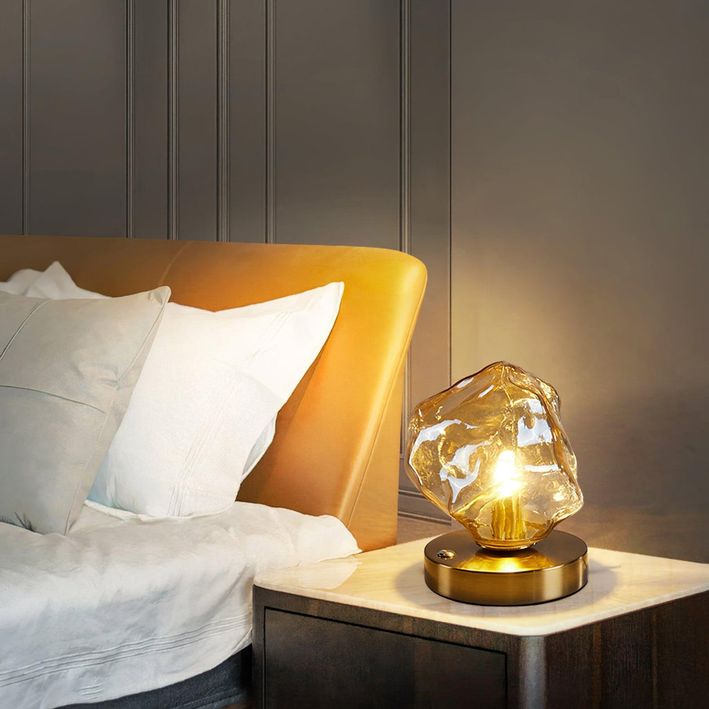 Ice Stone Glass Table Light, Bedside Table Lamp, detail 4