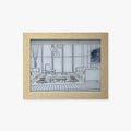 Wood Illuminated Bedside Art Lamp, Bedroom Wall Sconce, L 23cm x H 17cm