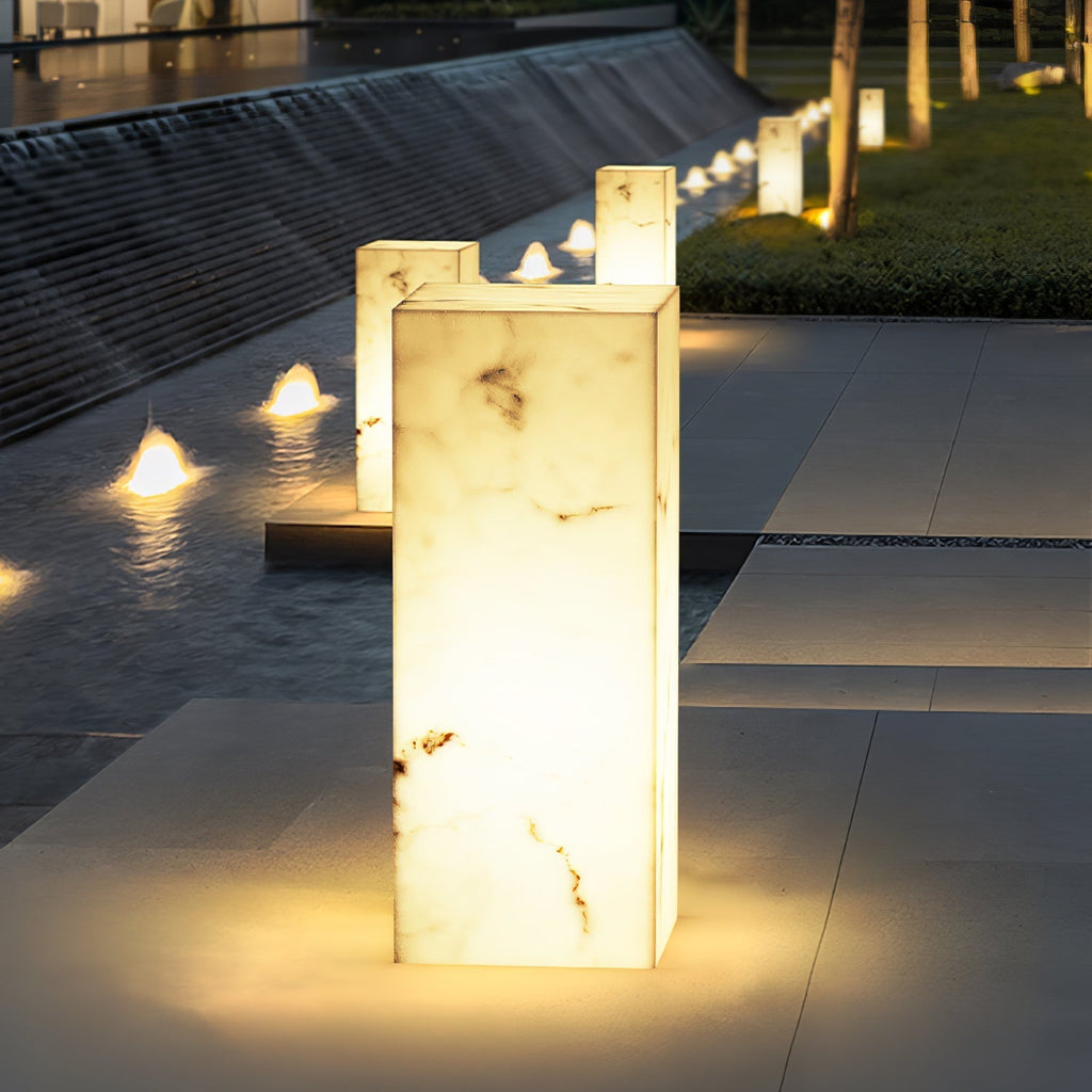 Imitation Marble Cube Exterior Light, Outdoor Wall Light, detail 12