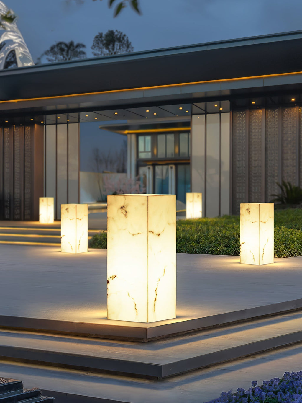 Imitation Marble Cube Exterior Light, Outdoor Wall Light, detail 14